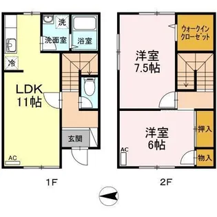 セジュール堂ノ沢の間取り