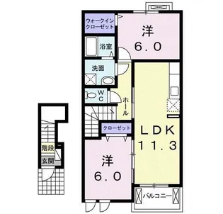 フリーデ ハイム A【2階】の間取り