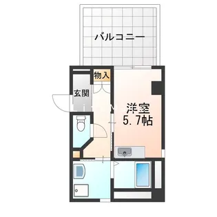 1Kの間取り画像