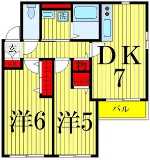 ツインハイムA【2階】の間取り