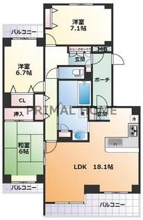 T’s garden西寺尾D棟【5階】の間取り