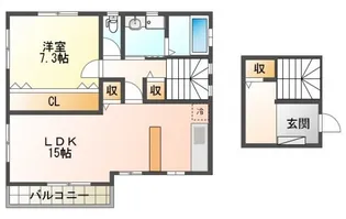 道悦アパート【2階】の間取り