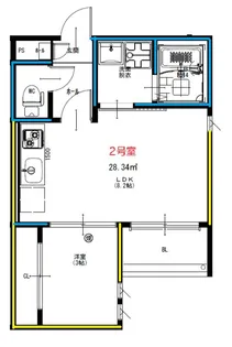 R-smart本妙寺【2階】の間取り
