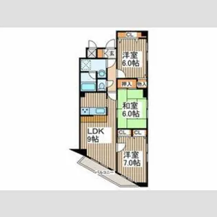 サンライズ中央林間I【2階】の間取り
