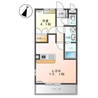 ルミエールユウ【1階】の間取り