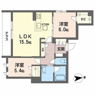 ヴィアソーレ曽根【1階】の間取り