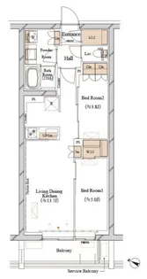 ブランシエスタ目黒中央町【4階】の間取り