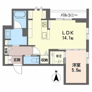 Apaiser Ouest【1階】の間取り