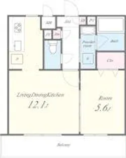 アンジュ京都天神川【1階】の間取り