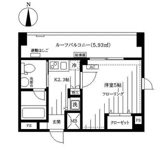 エル・ヴィエント・アース田端【6階】の間取り