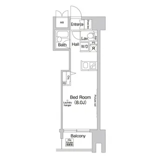コンフォリア芝浦【2階】の間取り