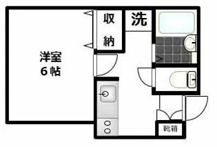 1DKの間取り画像