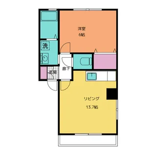 グリーンヒルズD棟【1階】の間取り