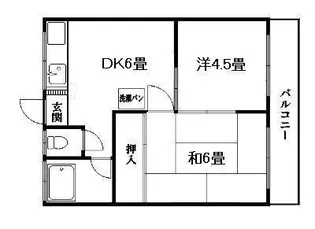 太陽ビル【4階】の間取り