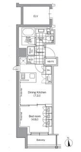 パークハビオ門前仲町【13階】の間取り