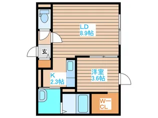 ブルーイング豊平【3階】の間取り