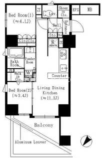 スターヒルズ関内【9階】の間取り