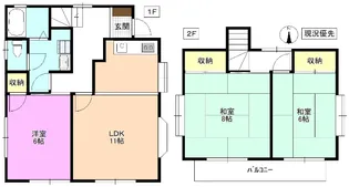 長野県松本市大字岡田松岡【一戸建】の間取り