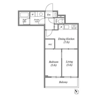 ACPレジデンス文京春日【1階】の間取り