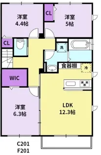 三光レジデンス【2階】の間取り