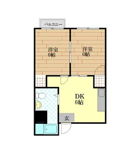 富田中央ビル【2階】の間取り