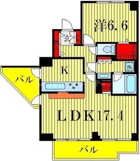 アコール北千住【8階】の間取り