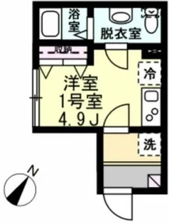 ベイルーム妙蓮寺【1階】の間取り