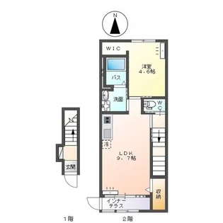 仮)2×4・ユニヴァリィII栃木市今泉町【2階】の間取り