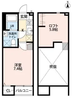 リアーレ太子堂【2階】の間取り