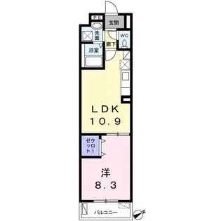グランシャルマン【1階】の間取り