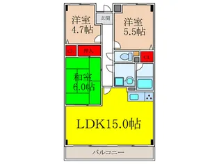 リヴェ-ル緑地【1階】の間取り