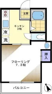 コーポかしわ【1階】の間取り