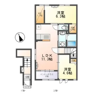 cachette(カシェット)【2階】の間取り