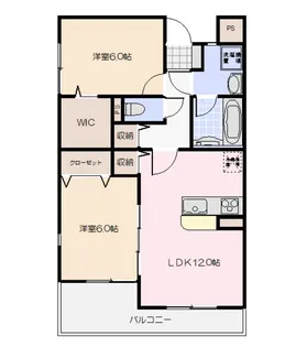 ブルーメ・アカイ【2階】の間取り