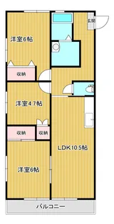 エバーコート豊島B【2階】の間取り