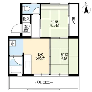 UR下大利【3階】の間取り