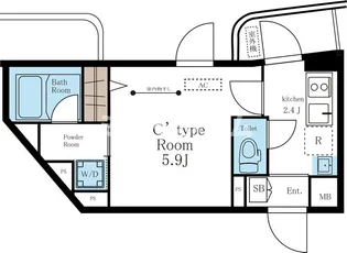 アイディ御殿山ヒルズファースト【4階】の間取り