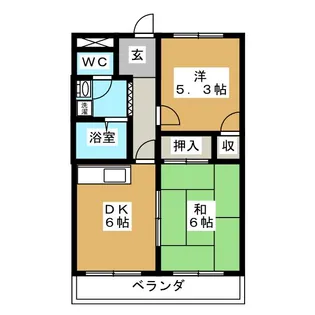 パークハイツ【3階】の間取り
