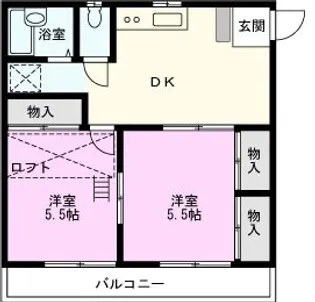 サニーパレス一ノ割【1階】の間取り