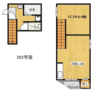 サンジュリアン別府【2階】の間取り