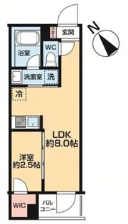 ハーモニーレジデンス中野若宮【1階】の間取り