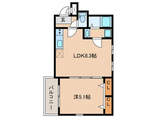 アルティス黒川【1階】の間取り