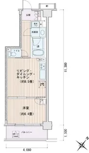 エスティメゾン豊洲レジデンスE【2階】の間取り
