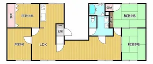 パナハイツアベニュー西棟【1階】の間取り