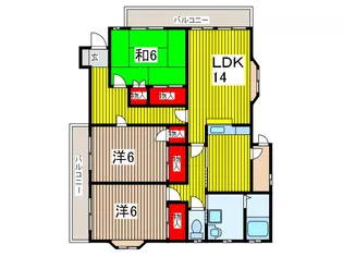 コーポエンドレス【1階】の間取り