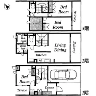 プレミアガーデン本郷 N棟【1階】の間取り