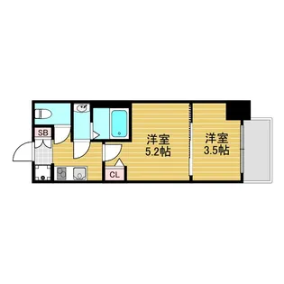 MJC大阪リベルテ【8階】の間取り