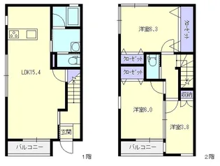 プライムコートスワンCの間取り