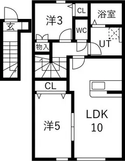 Lou lou B【2階】の間取り
