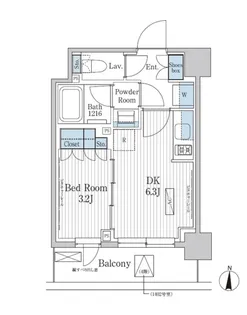 パークアクシス東陽町レジデンス【12階】の間取り